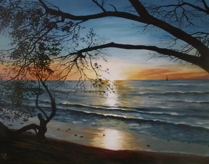 Painting titled "Romantic Barbados" by Suzanne B Gibbs, Original Artwork, Oil