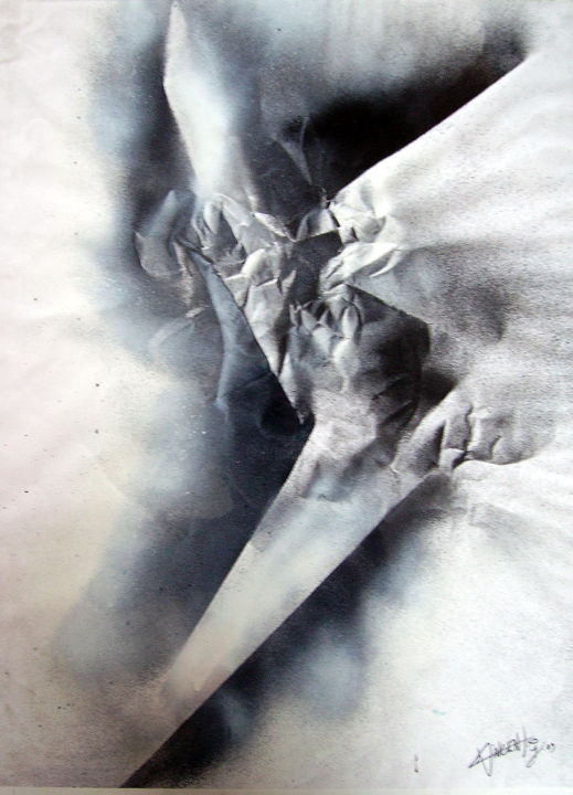 Peinture intitulée "Éclair" par Vince, Œuvre d'art originale, Bombe aérosol