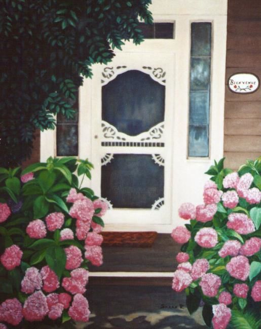 Peinture intitulée "Bienvenue dans ma d…" par Suzanne Plante, Œuvre d'art originale, Huile