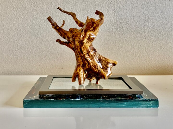 Sculpture titled "Floating Tree" by Suzy Martin, Original Artwork, Wood