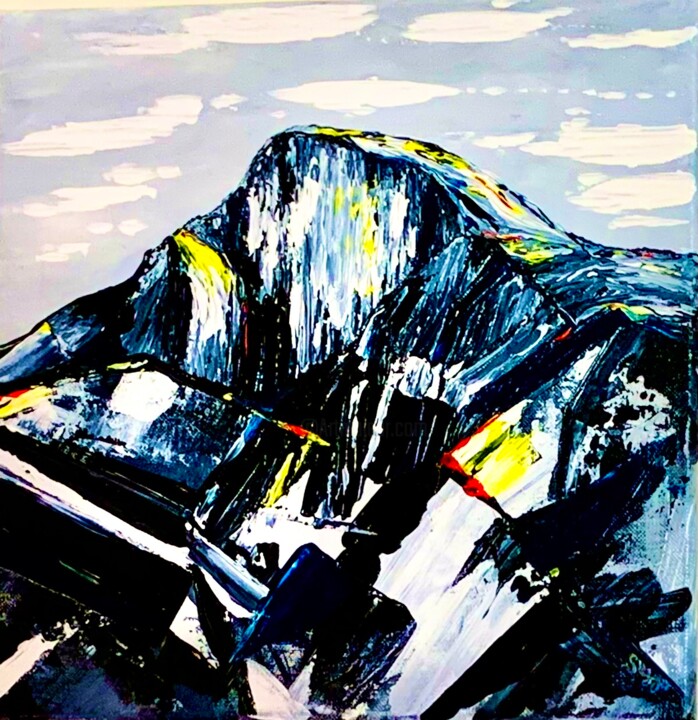 Painting titled "My Half Dome" by Suzy Martin, Original Artwork, Acrylic