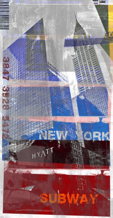 Prenten & gravures getiteld "NEWYORK SKYLINER VI…" door Sven Pfrommer, Origineel Kunstwerk, Film Print