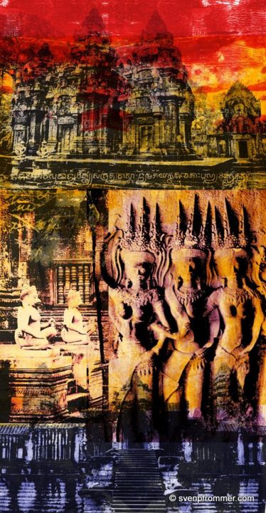 Incisioni, stampe intitolato "Cambodia Mixed Medi…" da Sven Pfrommer, Opera d'arte originale, Stampa a pellicola