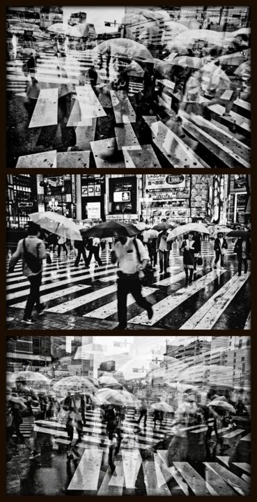 「TOKYO CROSSING VI -…」というタイトルの製版 Sven Pfrommerによって, オリジナルのアートワーク, アナログプリント