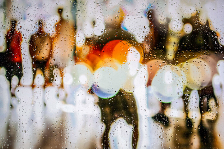 Photography titled "RAINY DAYS IN SAIGO…" by Sven Pfrommer, Original Artwork, Analog Print Mounted on Aluminium