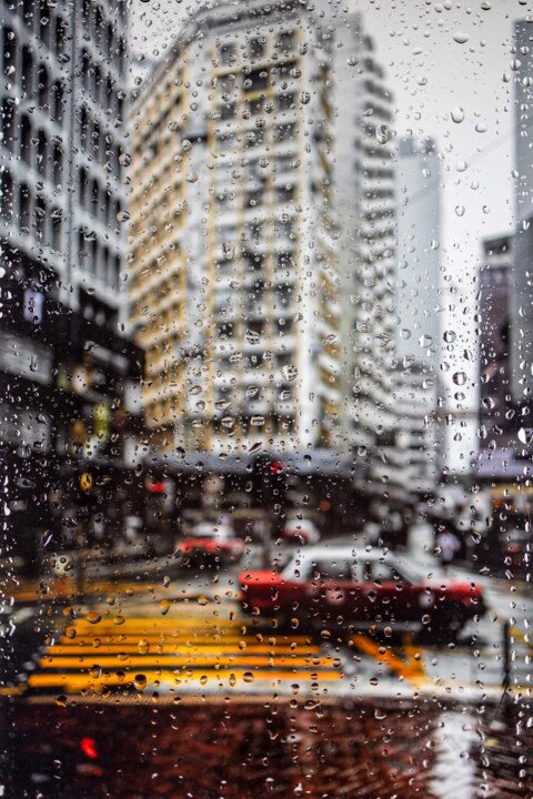 Photography titled "RAINY DAYS IN HONG…" by Sven Pfrommer, Original Artwork, Analog Print Mounted on Aluminium