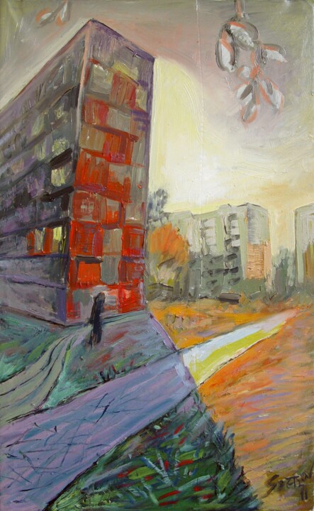 Peinture intitulée "Afternoon fire" par Svetlin Kolev, Œuvre d'art originale, Huile