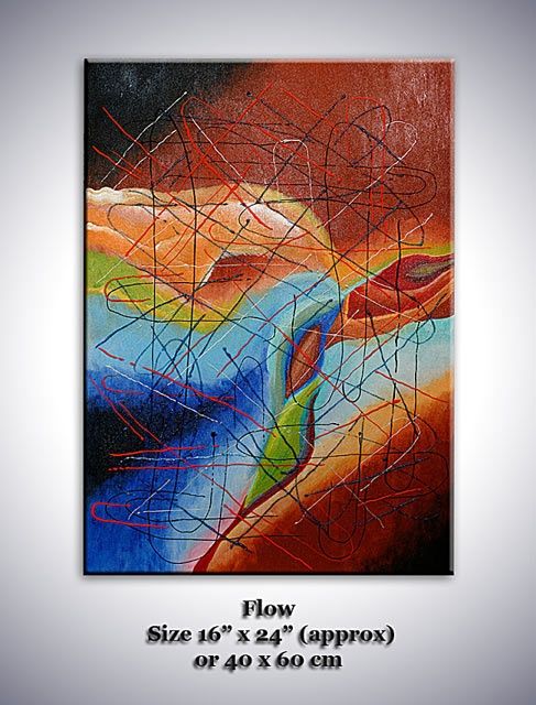 Картина под названием "Flow" - Svetafridman, Подлинное произведение искусства, Масло