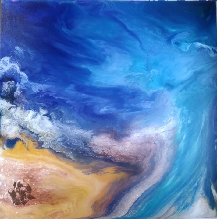 Pittura intitolato "Abstract Painting "…" da Mary Bannikova, Opera d'arte originale, Acrilico