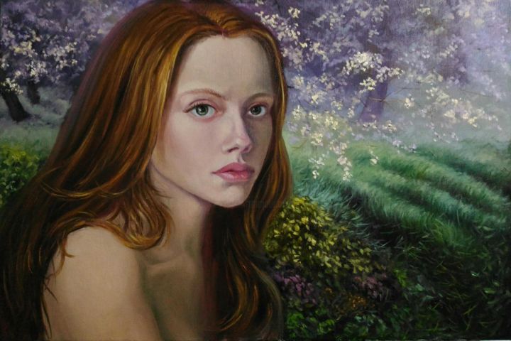 Malerei mit dem Titel "Lilith" von Svetlana M. Belova, Original-Kunstwerk, Öl