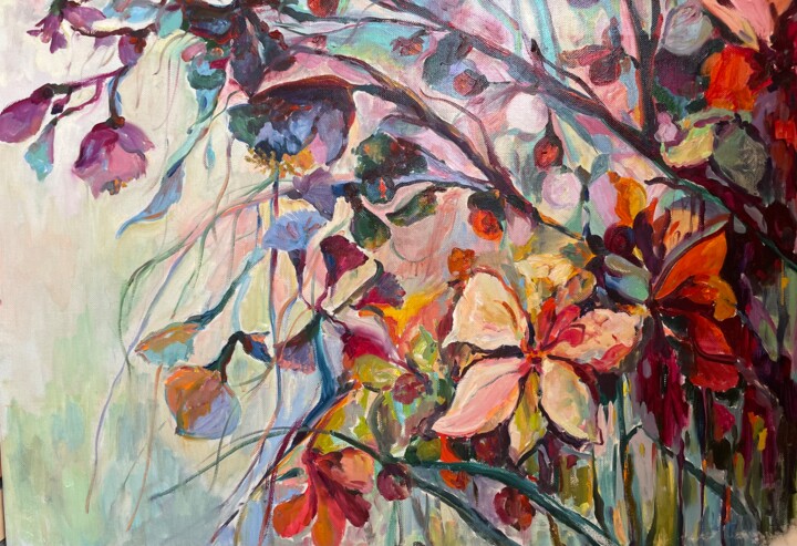 Картина под названием "Весеннее цветение" - Svetlana Chertova, Подлинное произведение искусства, Масло Установлен на Деревян…