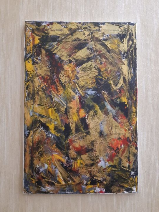 Картина под названием ""Осенней золотой ле…" - Светлана Дегилёва, Подлинное произведение искусства, Акрил