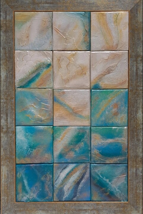 Pintura titulada "The sea" por Svetlana Gaikalova, Obra de arte original, Acrílico Montado en Panel de madera