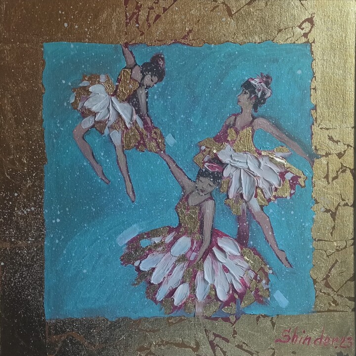 Malerei mit dem Titel "Ballet Painting Bal…" von Svetlana Sindere, Original-Kunstwerk, Öl Auf Karton montiert