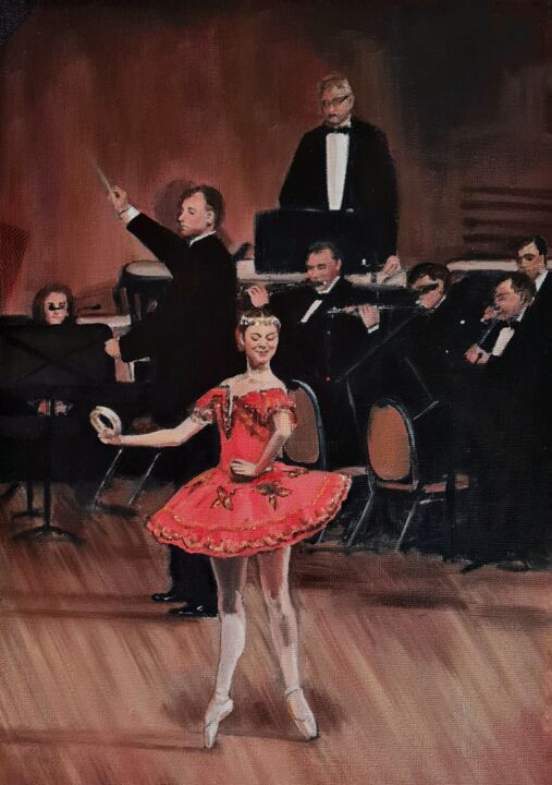 Painting titled "Ballet" by Svetlana Generalova, Original Artwork, Oil