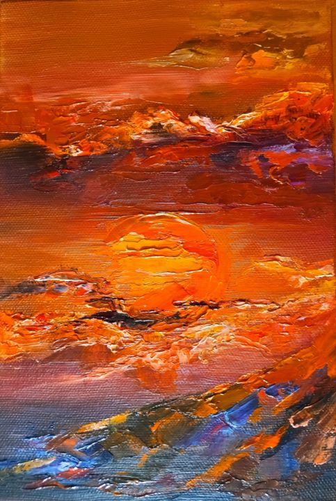 Картина под названием "Heavenly lava" - Светлана Кирилюк, Подлинное произведение искусства, Масло