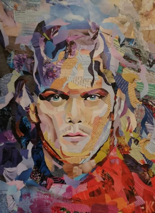 Collagen mit dem Titel "Sam Heughan 7 (Колл…" von Svetlana Kovkova, Original-Kunstwerk, Collagen