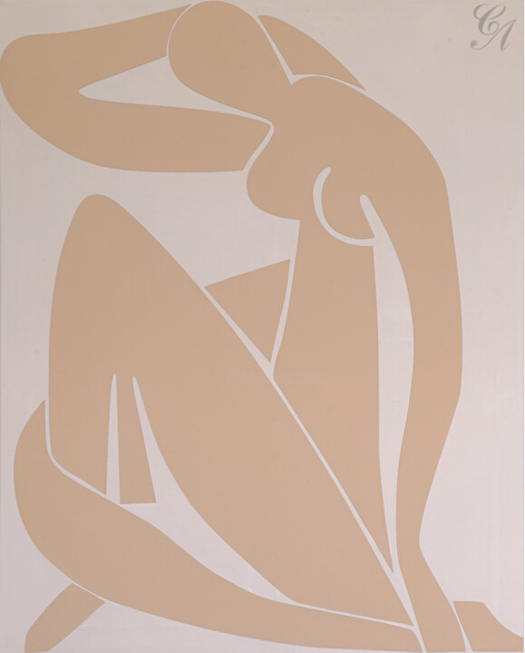 Peinture intitulée "Matisse" par Svetlana Loskurinskaia, Œuvre d'art originale, Cuir Monté sur Châssis en bois