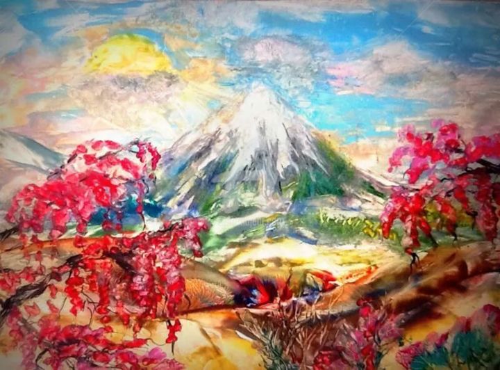 Peinture intitulée "Japan" par Svety Art, Œuvre d'art originale