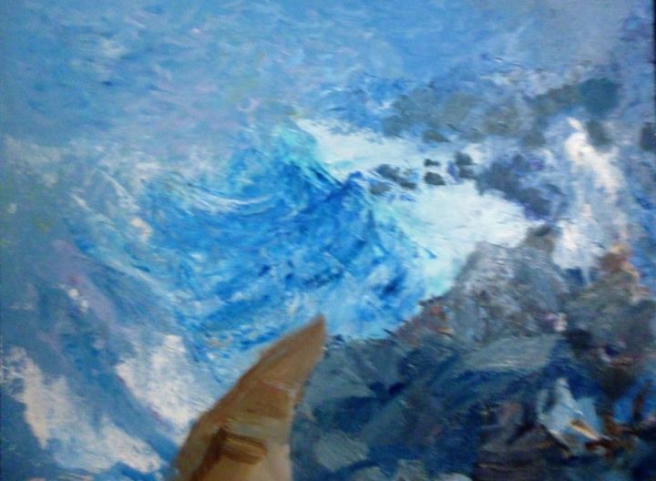 Painting titled "Sea." by Svetlana Prokosheva, Original Artwork, Oil