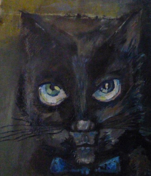 Картина под названием "My sweet kitty." - Svetlana Prokosheva, Подлинное произведение искусства, Масло