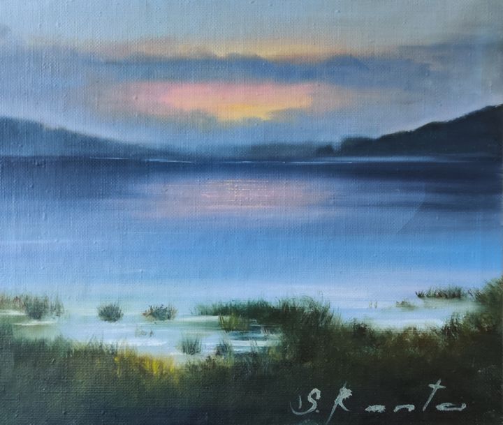 Malarstwo zatytułowany „Sunset” autorstwa Svetlana Ranta, Oryginalna praca, Olej