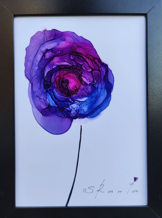 Pintura titulada "Flower" por Svetlana Ranta, Obra de arte original, Tinta
