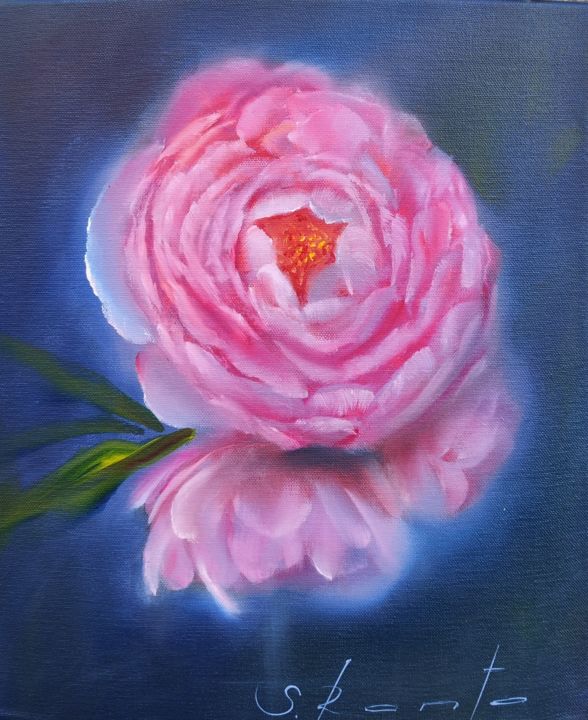 Pintura intitulada "Rose" por Svetlana Ranta, Obras de arte originais, Óleo