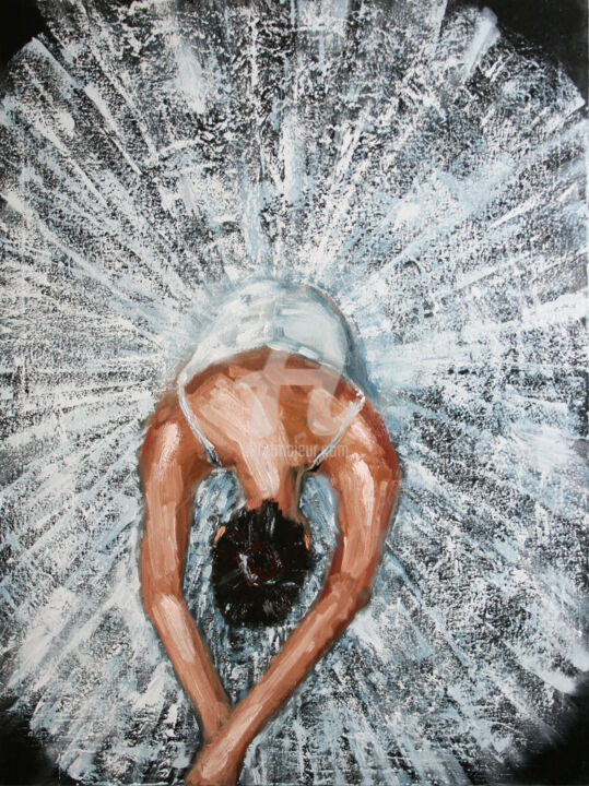 Schilderij getiteld "ballet-my-love" door Svetlana Samovarova (SA.LANA), Origineel Kunstwerk, Olie