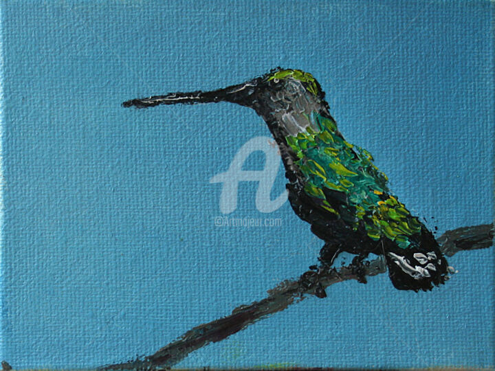 Картина под названием "01mini-bird-003" - Svetlana Samovarova (SA.LANA), Подлинное произведение искусства, Масло