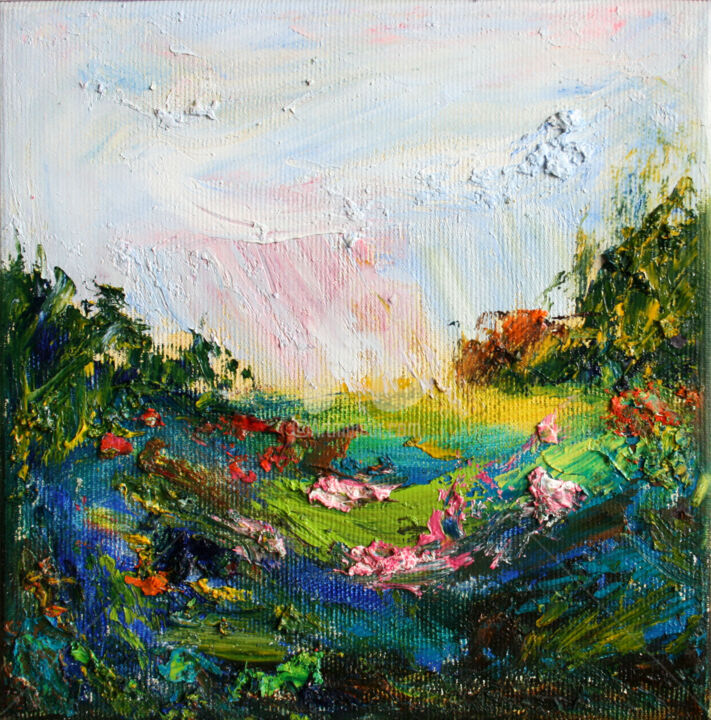 Malerei mit dem Titel "FANTASY LANDSCAPES…" von Svetlana Samovarova (SA.LANA), Original-Kunstwerk, Öl