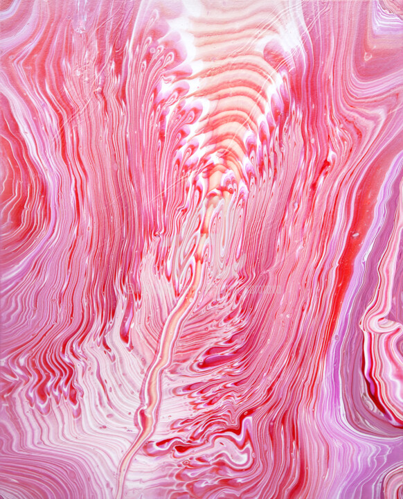 Painting titled "Pink Fantasy. Abstr…" by Svetlana Saratova, Original Artwork, Acrylic