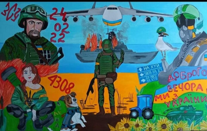 Картина под названием "Русский военный кор…" - Светлана Смолыч, Подлинное произведение искусства, Масло