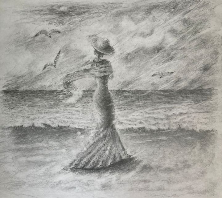 Dessin intitulée "And what is beyond…" par Svetlana Grigorovich, Œuvre d'art originale, Crayon