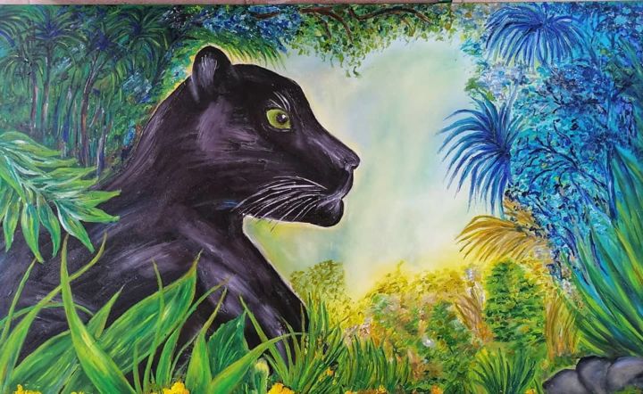 Louis Vuitton Panthers, Painting by Julia Gurova (Juli.Gurova)