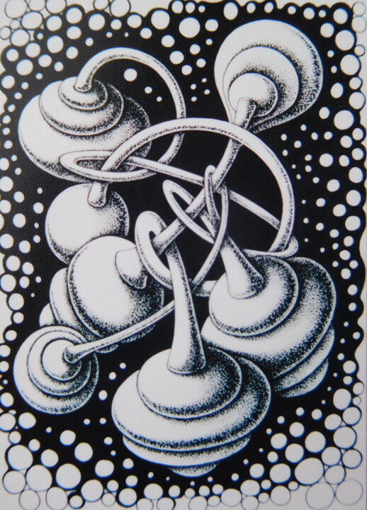 Zeichnungen mit dem Titel "Magic Art" von Svetlozar Tenov, Original-Kunstwerk, Tinte