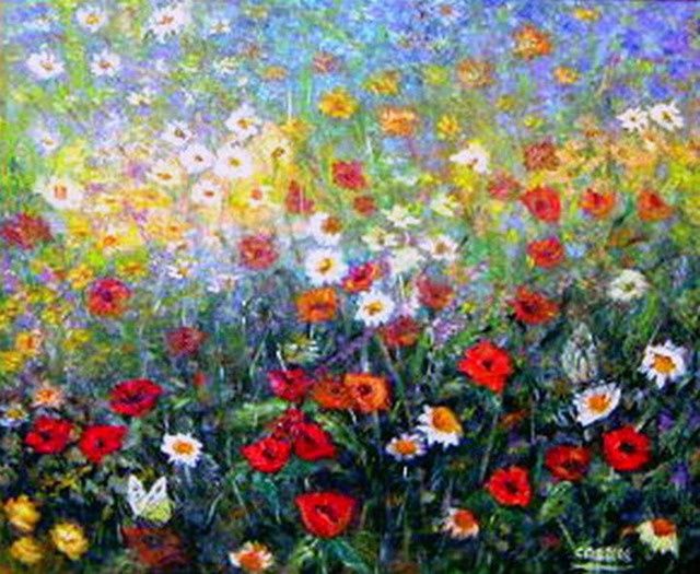 Картина под названием "Цветное великолепие" - Svetlana Demchenko, Подлинное произведение искусства
