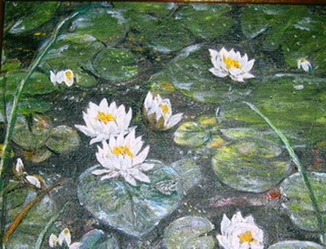Peinture intitulée "Озерное  царство" par Svetlana Demchenko, Œuvre d'art originale