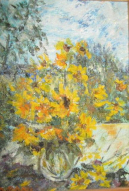 Желтая мечтательность - Painting, 20x27 cm ©2012 by Svetlana Demchenko -