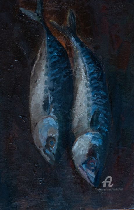 Painting titled "Skomber" by Svet Schiel Gallery, Original Artwork, Oil