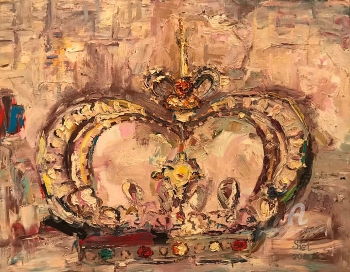 Painting titled "Crown" by Svet Schiel Gallery, Original Artwork, Oil