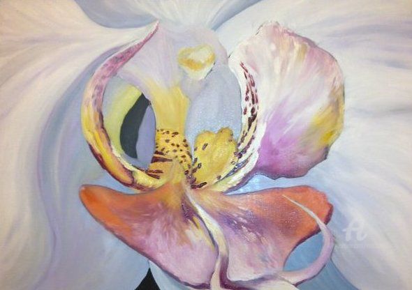 Pintura titulada "Orchid. Intimate mo…" por Svet Schiel Gallery, Obra de arte original, Oleo