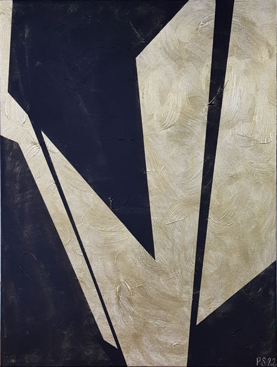 제목이 "Abstract minimalism…"인 미술작품 Sviatlana Petushkova로, 원작, 아크릴 나무 들것 프레임에 장착됨