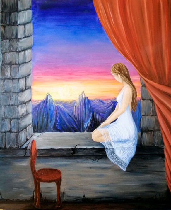 Painting titled "in dreams" by Svitlana Bulichenko, Original Artwork, Oil