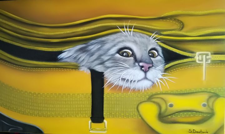 Картина под названием "чемодан" - Svitlana Deutsch (светлана дойч), Подлинное произведение искусства, Масло