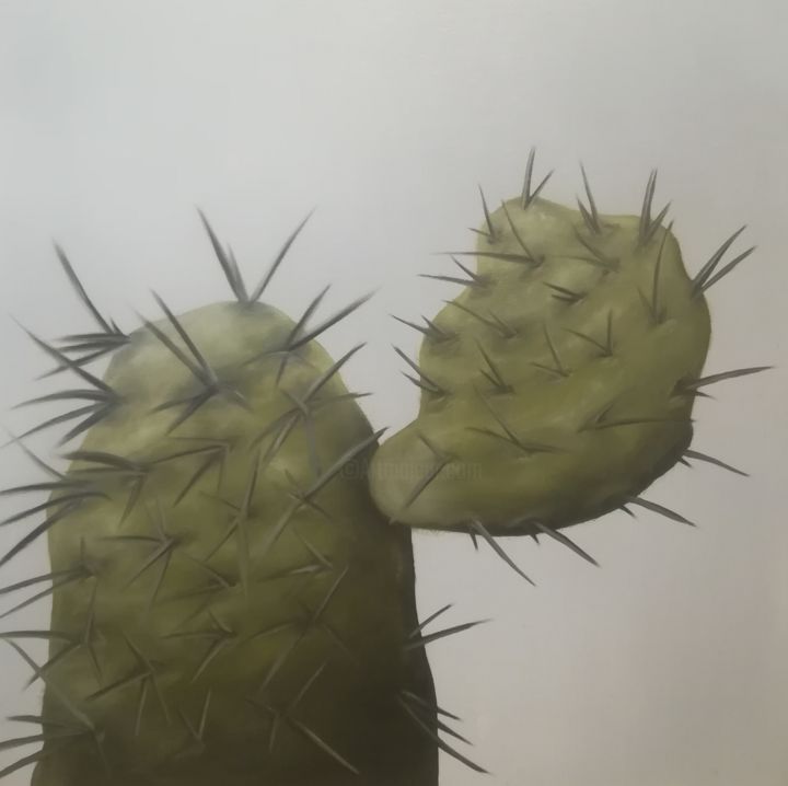 Картина под названием "kaktus 2" - Svitlana Deutsch (светлана дойч), Подлинное произведение искусства, Масло