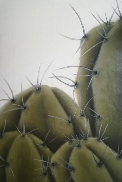 Картина под названием "kaktus 214" - Svitlana Deutsch (светлана дойч), Подлинное произведение искусства, Масло