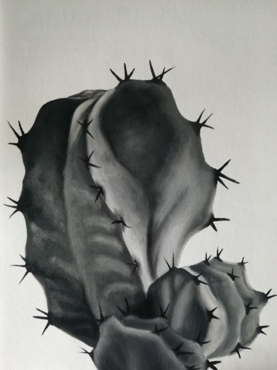 Peinture intitulée "kaktus 240" par Svitlana Deutsch (Svetlana Doich), Œuvre d'art originale, Huile