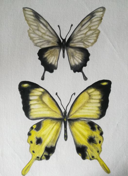Malerei mit dem Titel "бабочки 236" von Svitlana Deutsch (Svetlana Doich), Original-Kunstwerk, Öl
