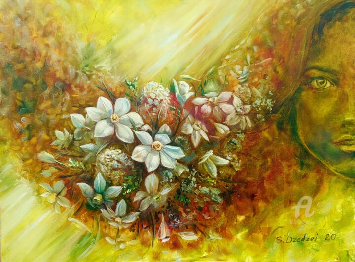 Картина под названием ""Breath of spring"…" - Svitlana Dzedzei, Подлинное произведение искусства, Масло Установлен на Деревя…
